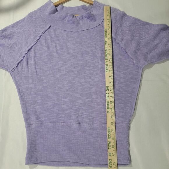 We The Free People Top Small Palisades Off Shoulder Purple Relaxed Dolman - Picture 4 of 14